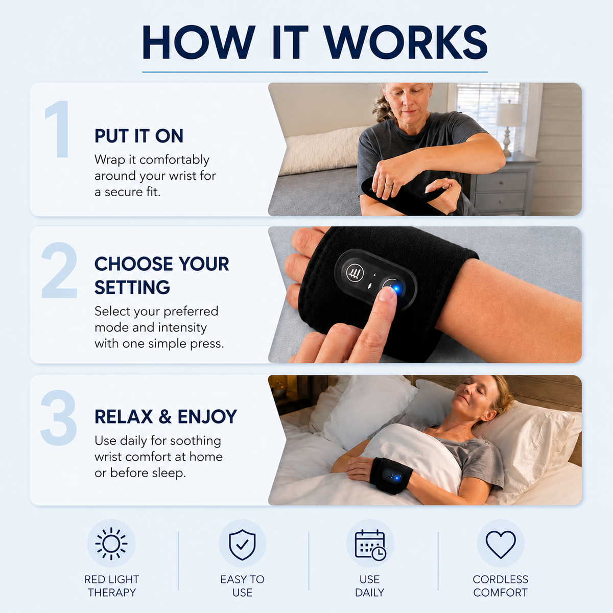 Yeamer™ Red Light Therapy Wrist Wrap