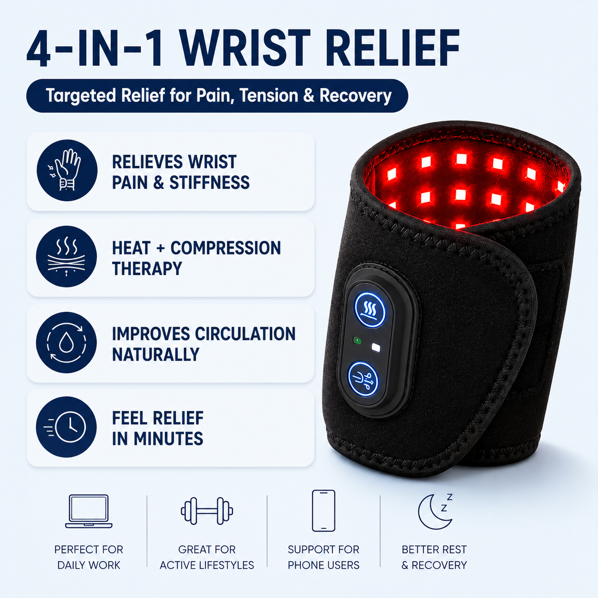 Yeamer™ Red Light Therapy Wrist Wrap